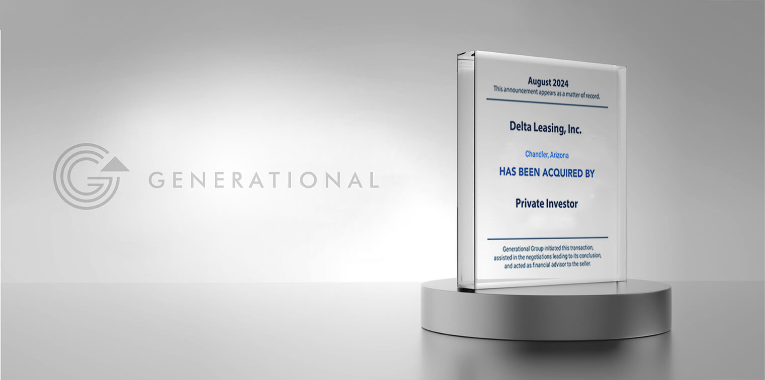 Generational Group Advises Delta Leasing in its Sale to a Private Investor